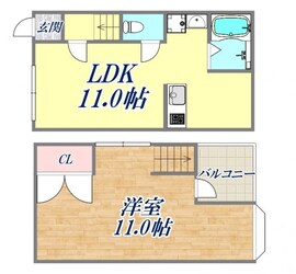 フラーリッシュ甲子園の物件間取画像